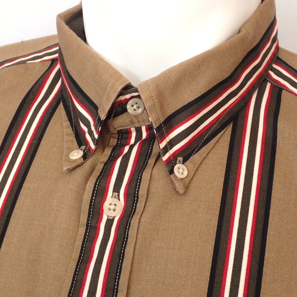 TOMMY HILFIGER Olive Striped Dress Shirt